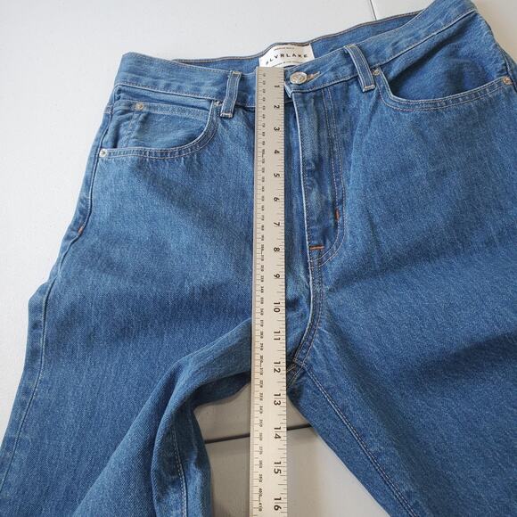 SLVRLAKE Jeans Womens 29 Blue Grace Wide Leg High Rise USA Freedom Wash Classic - Picture 8 of 14